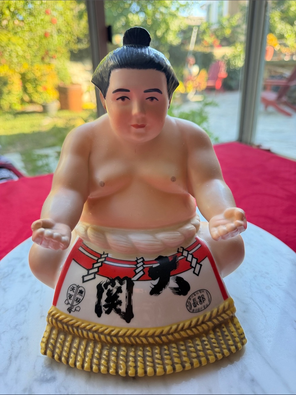 Rare Vintage Decorative Ceramic Sumo Wrestler Figurine liquor bottle